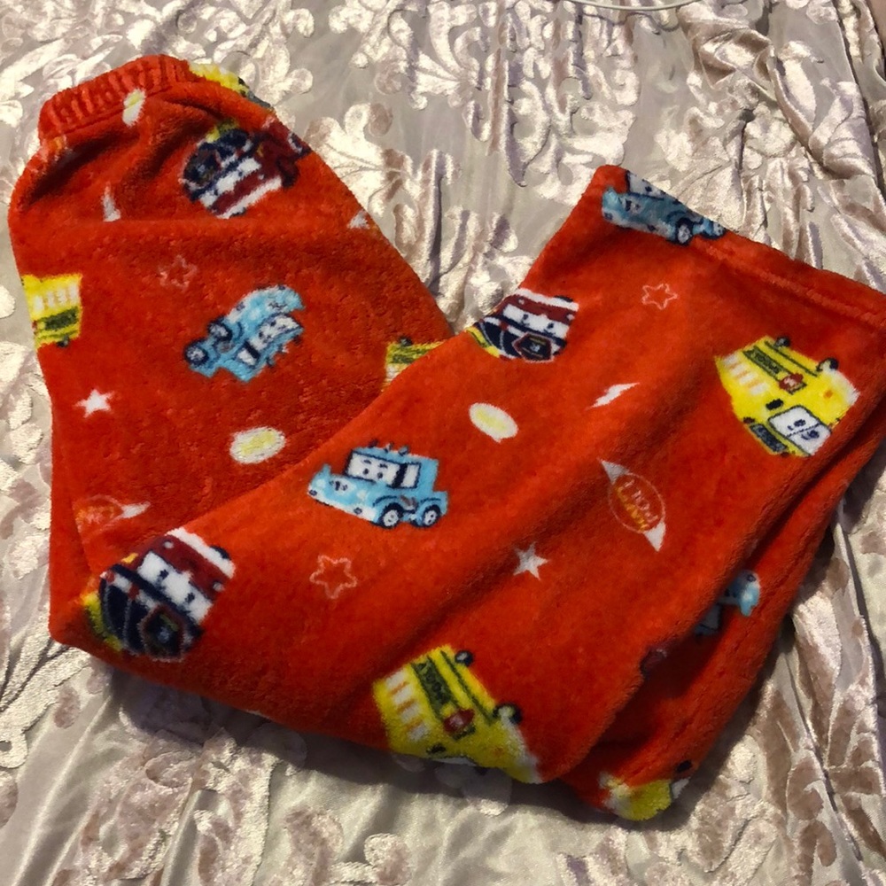 red car pj pants. size: xs. good condition!